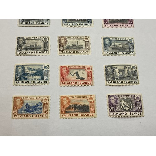 174 - A nice collection of pre 1948 Falkland Islands stamps mainly mint hinged including 1933 Centenary se... 