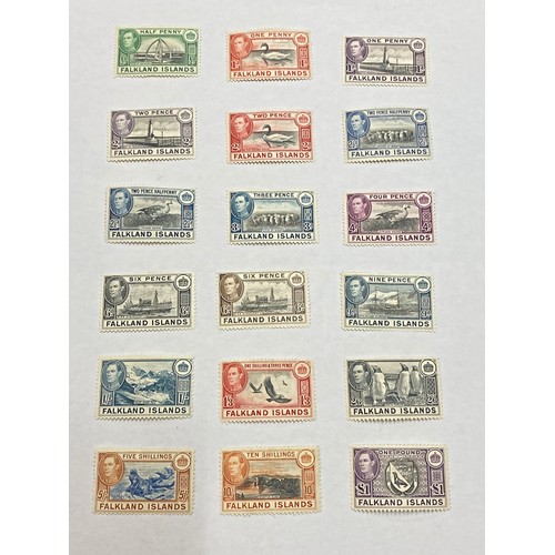 174 - A nice collection of pre 1948 Falkland Islands stamps mainly mint hinged including 1933 Centenary se... 