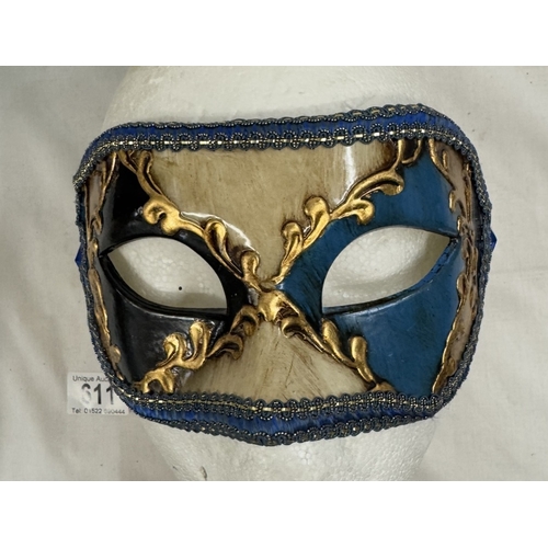 611 - 2 New Orleans Mardi Gras masks