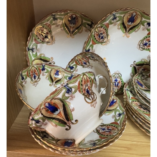 640 - A Victorian 24 piece tea set by Samuel Radford Circa 1899