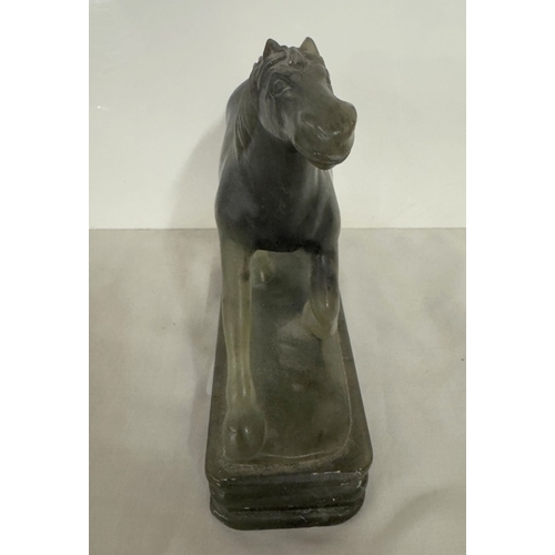 680 - An early carved soapstone figure of a pony/horse