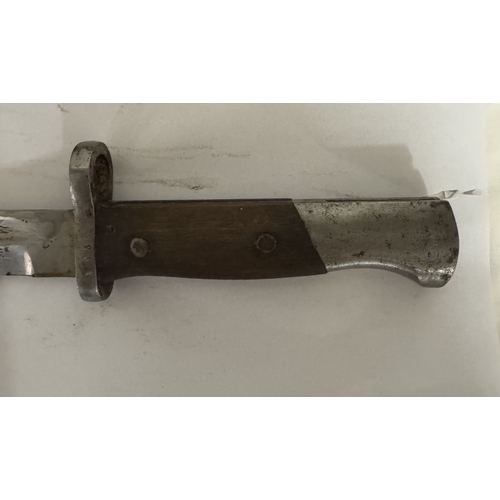 691 - A Brazilian Mauser M1935 bayonet with scabbard