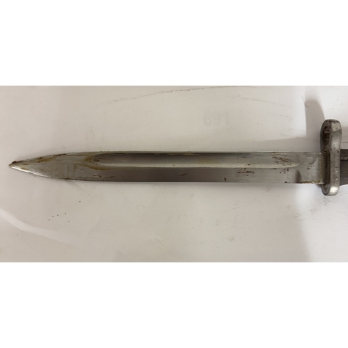 691 - A Brazilian Mauser M1935 bayonet with scabbard