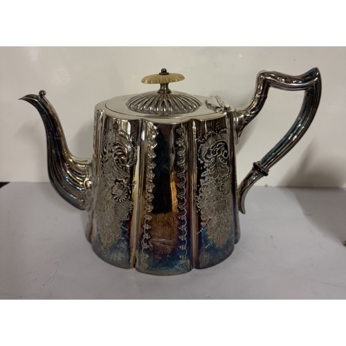 735 - A silver plate 4 piece tea/coffee set