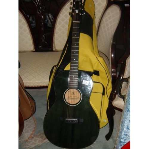 1190 - A Farley accoustic guitar with soft case.