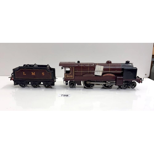 798 - A Hornby O gauge 3 rail Royal Scot LMS locomotive & tender