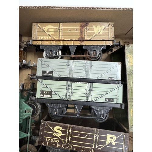 803 - A quantity of Hornby O gauge rolling stock including LMS, SR & GW