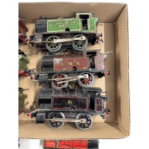 804 - 9 Hornby O gauge locomotives all A/F, suitable for spares or repairs