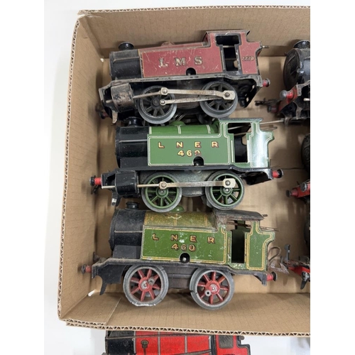 804 - 9 Hornby O gauge locomotives all A/F, suitable for spares or repairs