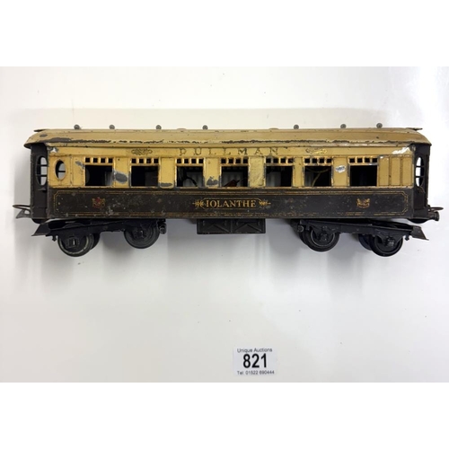 821 - 6 Hornby O gauge Pullmen coaches