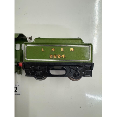 822 - A Hornby O gauge 3 rail locomotive & tender (untested)