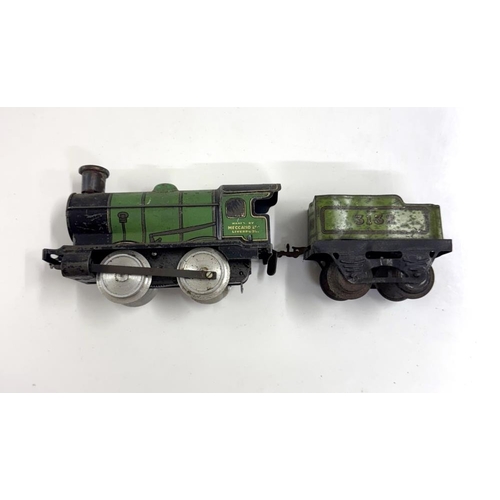 828 - 2 Hornby O gauge LNER locomotives & 1 other with tenders