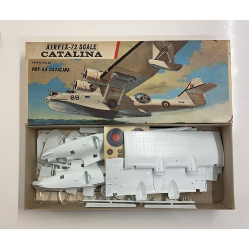 838 - A vintage Airfix-72 PBY-5A Catalina No 587, Short Sunderland III no 681, Provost No 109 & a Frog Wel... 