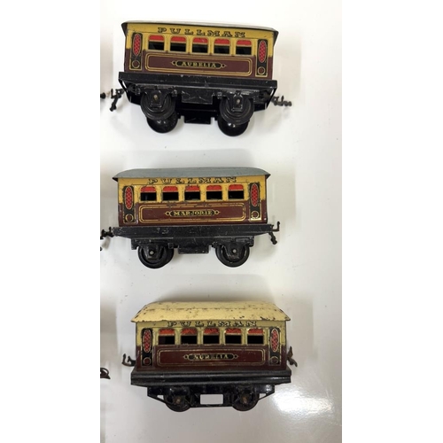 846 - 10 Hornby O gauge pullmen coaches including Marjorie & Aurelia