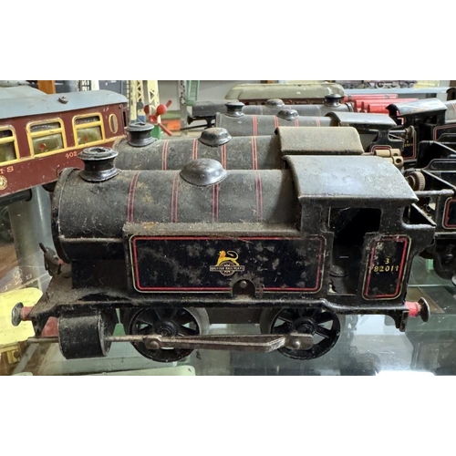 848 - 6 Hornby O gauge British rail locomotives & 3 tenders. Springs are ok, no keys