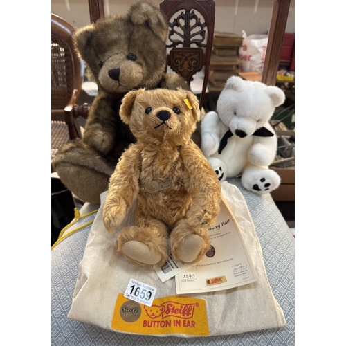 1659 - A Danbury Mint Centenary Steiff Bear & 2 other Bears