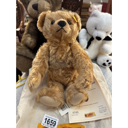 1659 - A Danbury Mint Centenary Steiff Bear & 2 other Bears