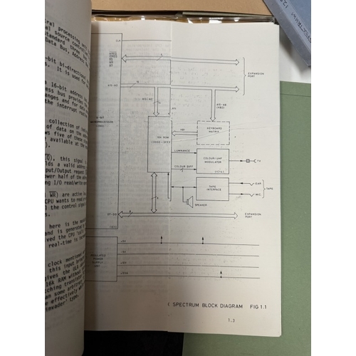 1660 - A rare collection of ZX Spectrums related data & test sheets