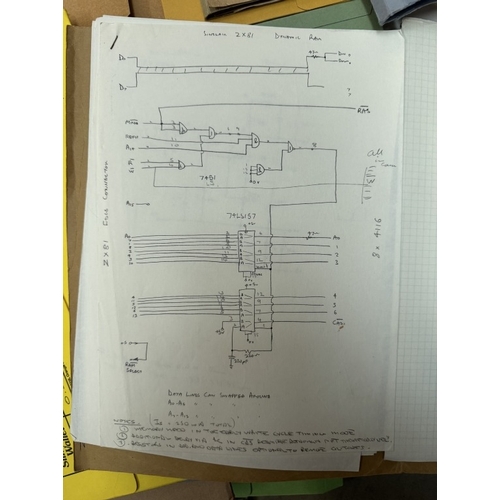 1660 - A rare collection of ZX Spectrums related data & test sheets