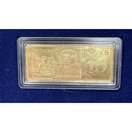 290B - A Limited Edition boxed set of British bank note golden bars