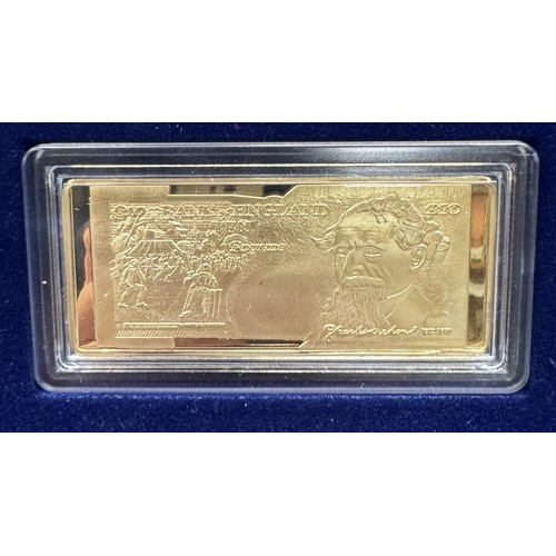 290B - A Limited Edition boxed set of British bank note golden bars