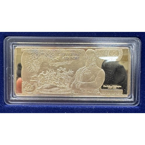 290B - A Limited Edition boxed set of British bank note golden bars