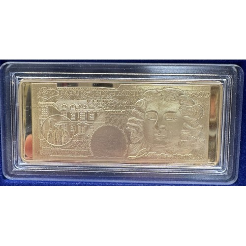 290B - A Limited Edition boxed set of British bank note golden bars