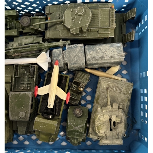 1678 - A quantity of Dinky military vehicles including tank & transporter etc