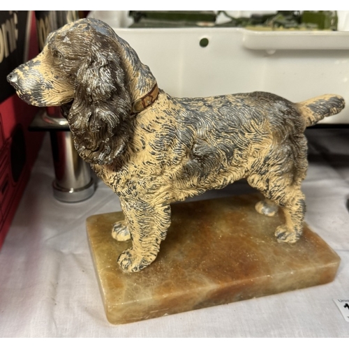 1694 - 2 x 1930's large Austrian cold painted Cocker Spaniels