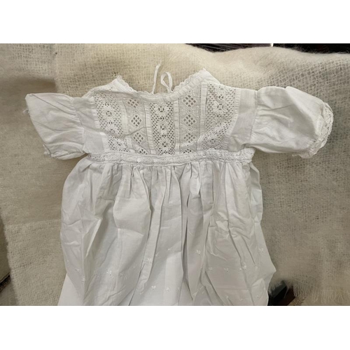 780 - A 1950's Christening gown & Cashmere welcoming shawl