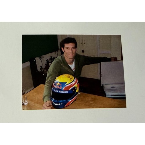 392 - A signed Mark Webber Red Bull racing helmet