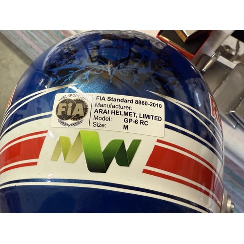 392 - A signed Mark Webber Red Bull racing helmet