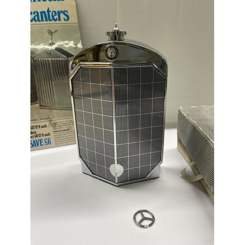 290C - A 1960s Ruddspeed Mercedes-Benz Radiator Decanter in original box (Mascot A/F but present) with peri... 