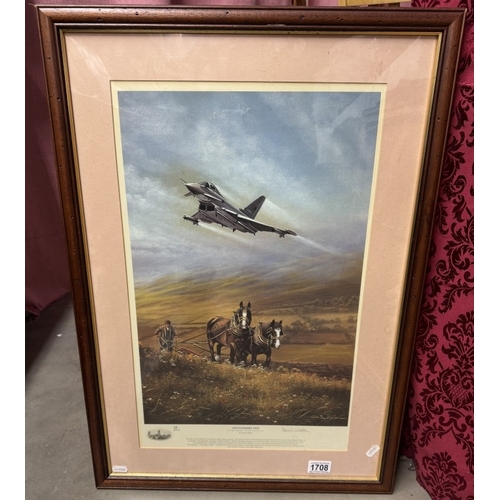 1708 - A signed limited edition print 72/250 Lincolnshire 2000 by David Waller