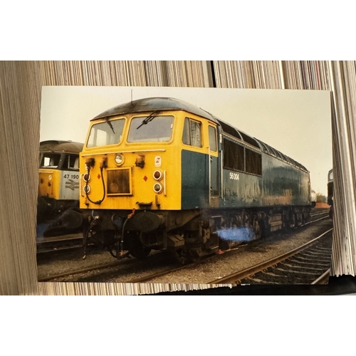 1723 - A collection of mainly UK railway photo's & slides (with copyright) A a quantity of railway slides (... 