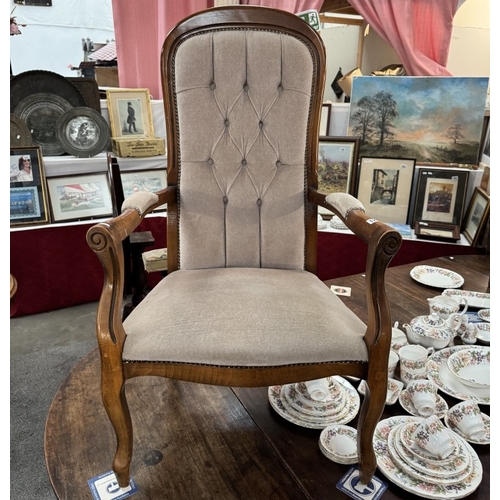 1772 - A pair of mahogany deep buttoned carver chairs