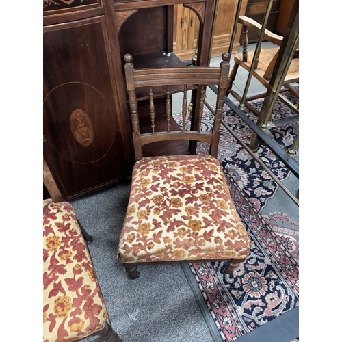 1786 - 3 Edwardian bedroom chairs