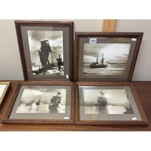 1820 - 4 Oak framed & glazed Frank Sutcliffe photo prints from Whitby gallery