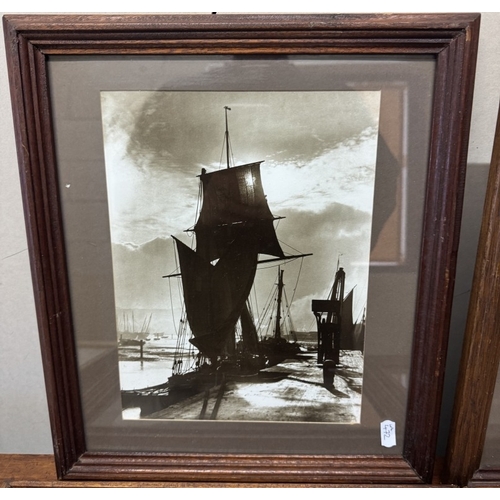 1820 - 4 Oak framed & glazed Frank Sutcliffe photo prints from Whitby gallery