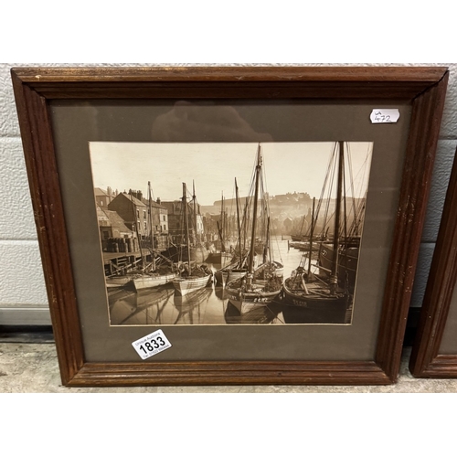 1833 - A pair of oak framed & glazed Frank Sutcliffe photo prints by Whitby Gallery