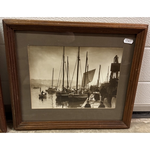 1833 - A pair of oak framed & glazed Frank Sutcliffe photo prints by Whitby Gallery