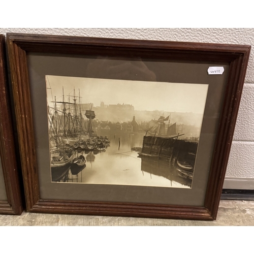 1834 - A pair of oak framed & glazed Frank Sutcliffe photo prints by Whitby Gallery