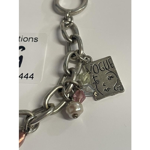 70G - A silver charm bracelet