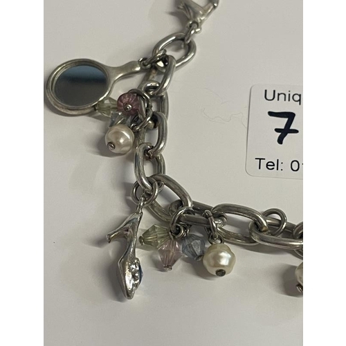 70G - A silver charm bracelet