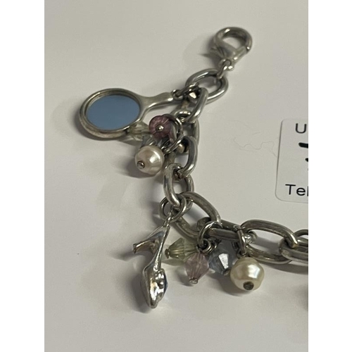 70G - A silver charm bracelet