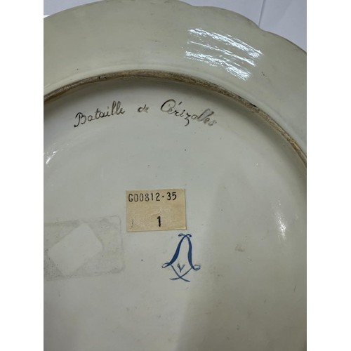 413 - A Sevres porcelain plate of Bataille De Cerizlles