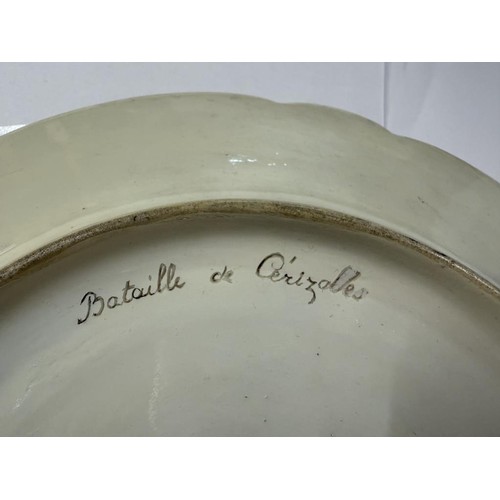 413 - A Sevres porcelain plate of Bataille De Cerizlles