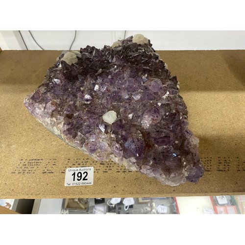 192 - A heavy amethyst cluster (over 6 kilos).