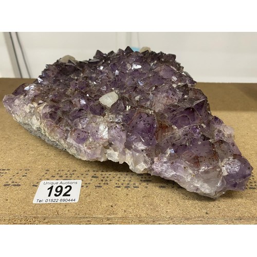 192 - A heavy amethyst cluster (over 6 kilos).