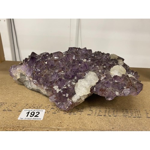 192 - A heavy amethyst cluster (over 6 kilos).